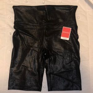 SPANX - Faux Leather Bike Short  (brand new!)
